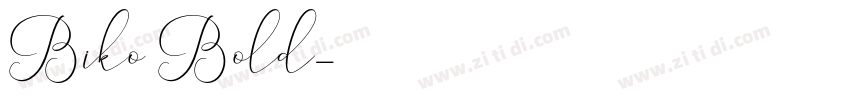 Biko Bold字体转换